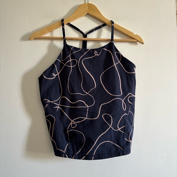 Sweaty Betty Women’s Navy London Active Yoga Shelf Bra Tank Top Size Medium EUC - Picture 6 of 9